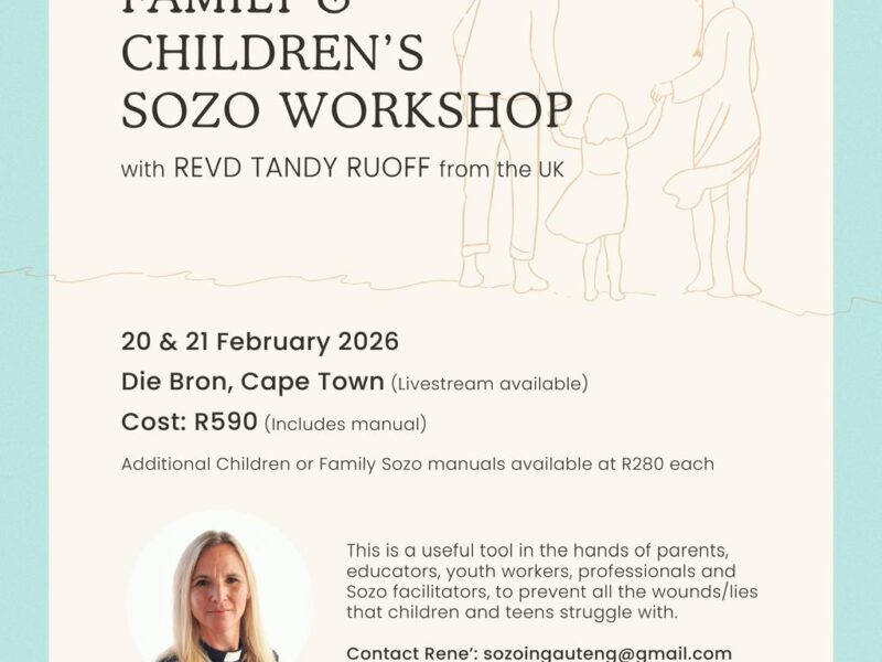 COMBINED CHILDREN & FAMILY SOZO WORKSHOP - CAPE TOWN
